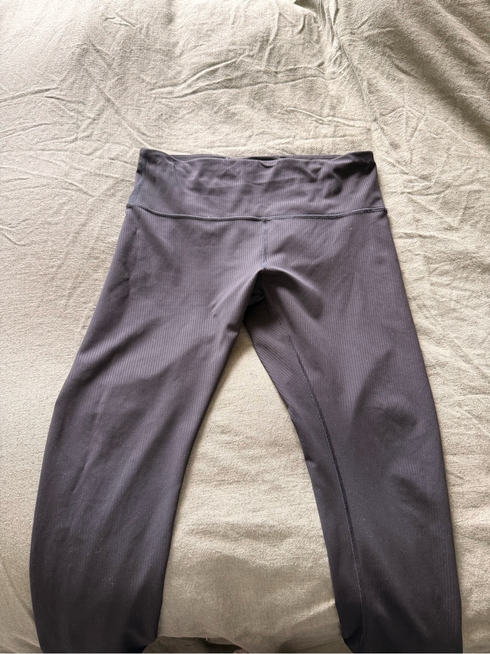 lululemon Ribbed High-Waist Leggings in Charcoal Gray